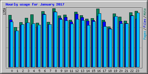 Hourly usage for January 2017