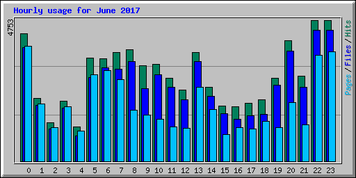 Hourly usage for June 2017