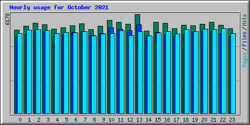Hourly usage for October 2021