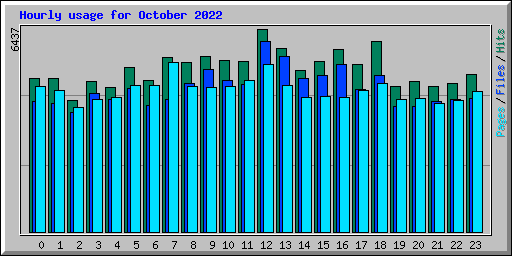 Hourly usage for October 2022