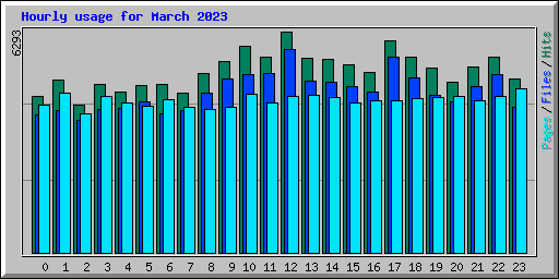 Hourly usage for March 2023
