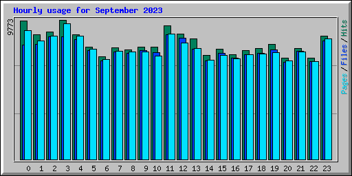 Hourly usage for September 2023