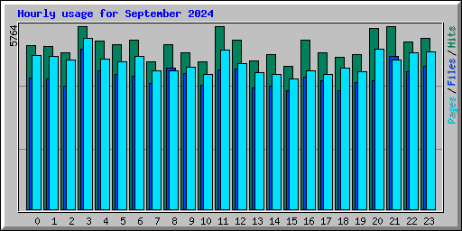 Hourly usage for September 2024