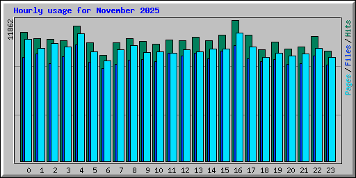 Hourly usage for November 2025