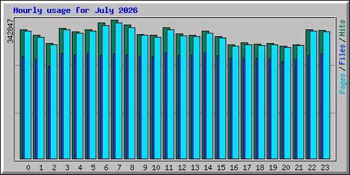 Hourly usage for July 2026